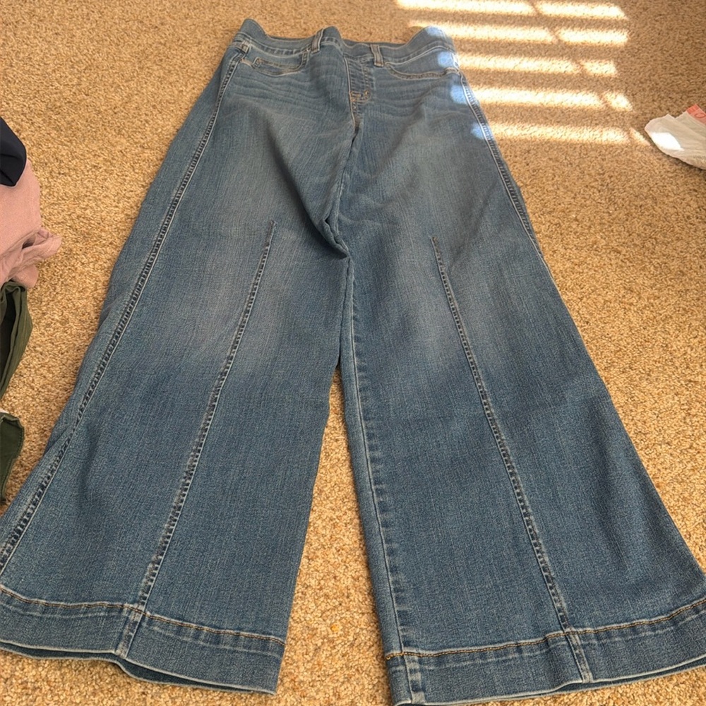 Spanx pull on jeans wide leg